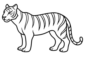 Fototapeta premium Wild Tiger Ink Art