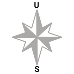 compass icon, PNG, transparent background.