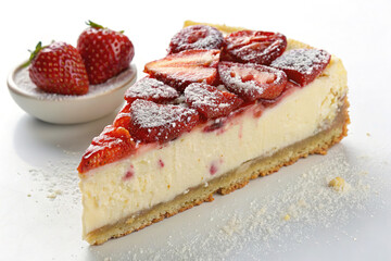 Cheesecake isolated on white background