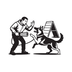 dog trainer vector