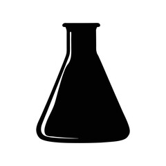 Beaker silhouette isolated on a white background