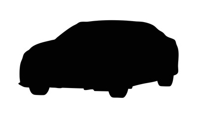 Car cover black silhouette illustration