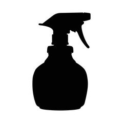 Sprayer silhouette isolated on white background