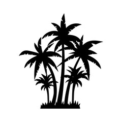 Palm tree icon vector. Tree illustration sign. Island symbol. Rest logo.