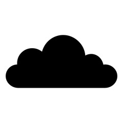 Fototapeta premium Cloud logo icon silhouette minimalist black vector
