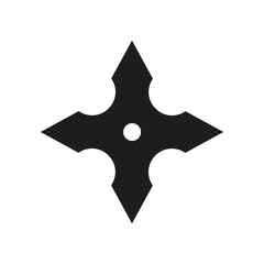 Shuriken icon vector. Ninja illustration sign. Throwing stars symbol or logo. © Denys
