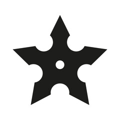 Shuriken icon vector. Ninja illustration sign. Throwing stars symbol or logo.
