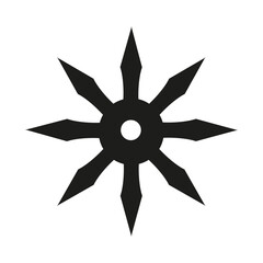 Shuriken icon vector. Ninja illustration sign. Throwing stars symbol or logo.