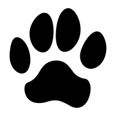 Dog Paw Print print black paw vector