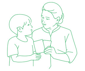 Adobe kid and grandfparentArtwork