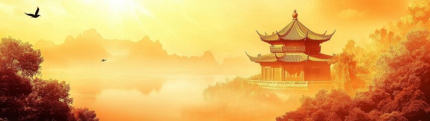 buddha statue at sunset