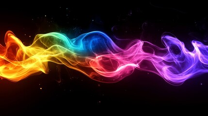Vibrant Rainbow Wave Abstract Background