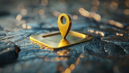 location pin 3d luxury, ai-generated image.