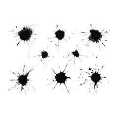 Bullet holes abstract design black vector