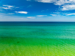 Aerial view beautiful sea surface nature background,Amazing waves texture ocean with clouds