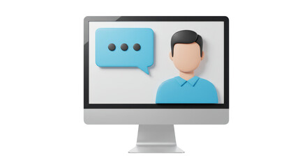 Isolated Computer Monitor with Video Conference Display