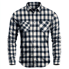 plaid shirt isolated on white background