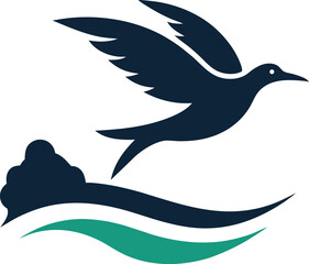 vector illustration of a bird on a branch