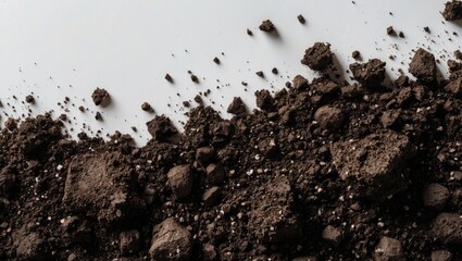 Soil Texture Pattern on White Background