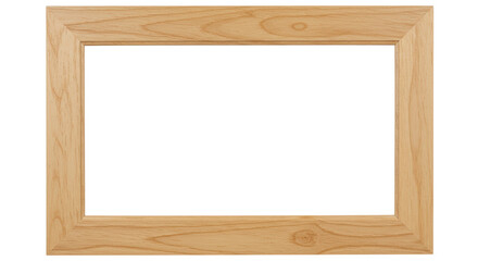 Obraz premium Isolated Light Wood Picture Frame with Empty Space