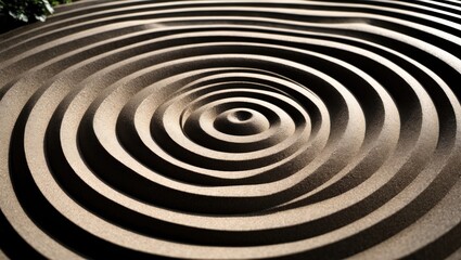 Obraz premium Zen circle design in sandy texture