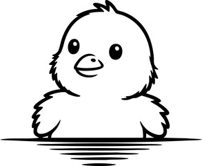Obraz premium Cute Cartoon Duckling Vector Illustration