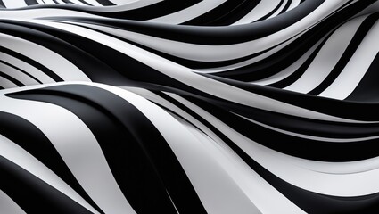 Zebra Stripes Continuous Design, tribal ornament