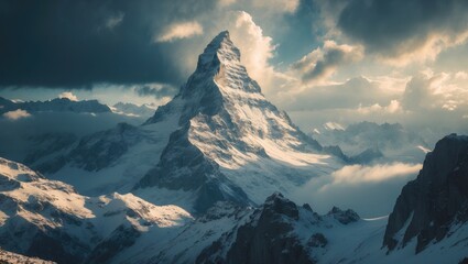 Winter Mountain Landscape Featuring Zugspitze and Sonnenspitze in the Alps as a Scenic Wallpaper