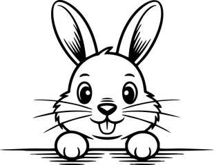 Obraz premium Cute Bunny Rabbit Vector Illustration