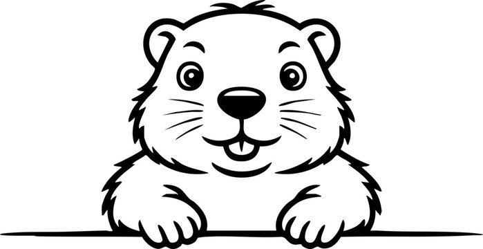 recommend clip art: Happy Groundhog Cartoon Vector
