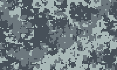 Abstract digital camouflage pattern in shades of gray.  Ideal for backgrounds, textures, military or tactical designs, and fashion prints.