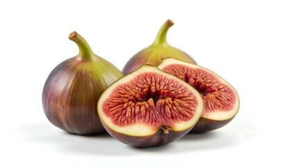 fresh figs on white background