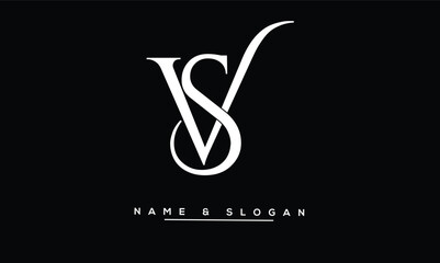 SV, VS Abstract Letters Logo Monogram