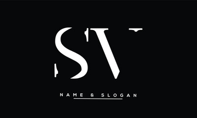 SV, VS Abstract Letters Logo Monogram