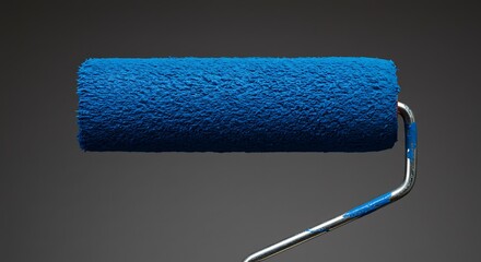 Obraz premium Blue Paint Roller for Painting