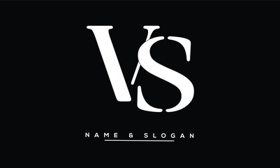 Fototapeta premium SV, VS Abstract Letters Logo Monogram