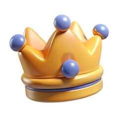 royal crown 3d icon vector illustration