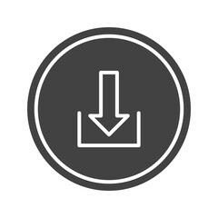 Download icon vector image. Suitable for mobile apps, web apps and print media.