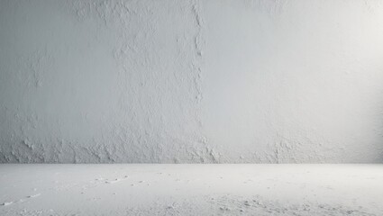 Decorative white plastered wall featuring textured concrete surface detail