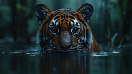 Majestic Tiger in the Rain: A Breathtaking Encounter in the Wild