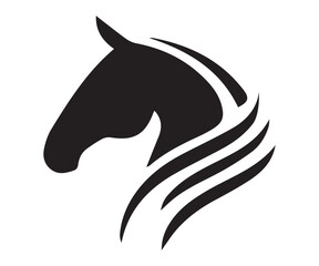 Horse Head Silhouette Vector Illustration