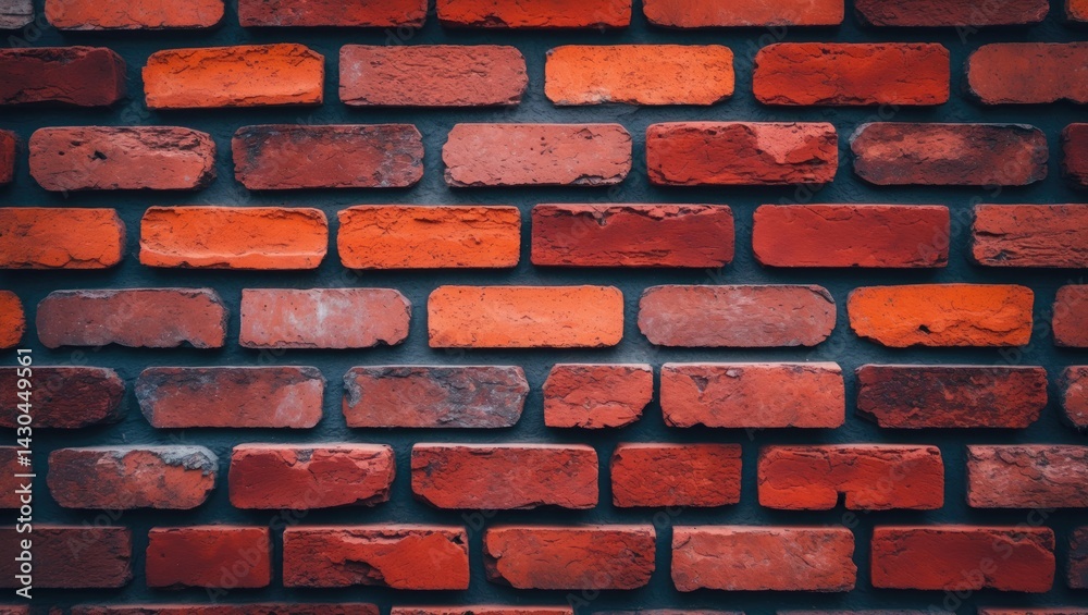Aufkleber red brick texture with an empty wall background