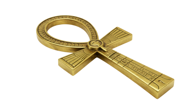 Isolated Egyptian Ankh Symbol of Life and Immortality Culture
