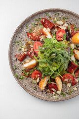 Fresh and delicious salad with dressing