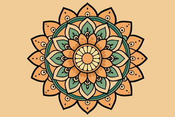 Abstract floral art features a seamless vector pattern with ornate mandala and vintage lace elements