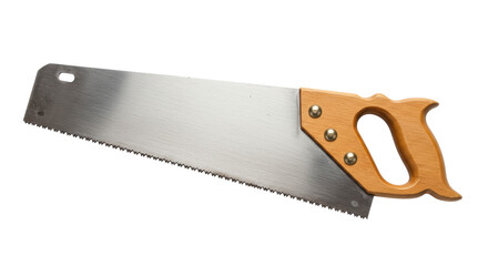 Isolated Wood Saw with Wooden Handle for Woodworking and Carpentry Tools