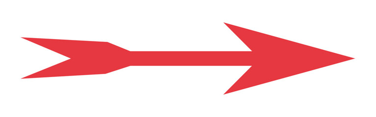Long red arrows icon. Trendy long arrows left and right in flat style. Replaceable vector design. For your apps, websites and UI or UX design