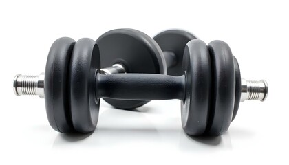 Two of dumbbells Isolated on white background