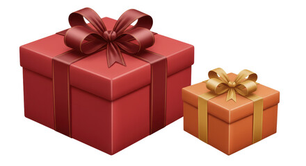Isolated Stacked Gift Boxes with Ribbon
