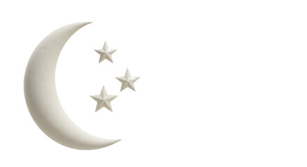 Isolated Moon and Stars Crescent © Jonathan
